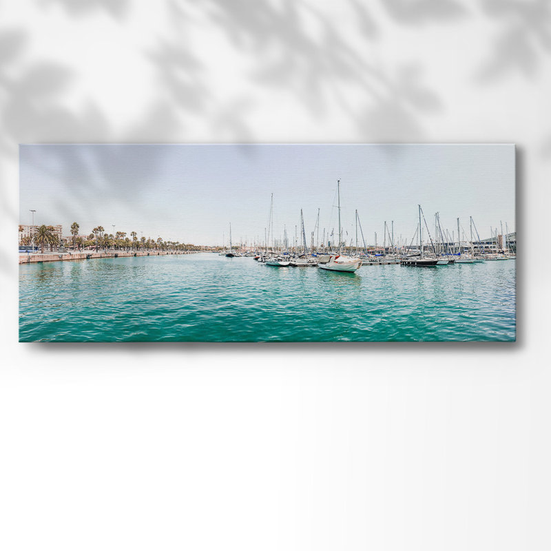 «Barcelona Marina» sur impression sur toile, H 20 po x l 50 po x P 1,5 po