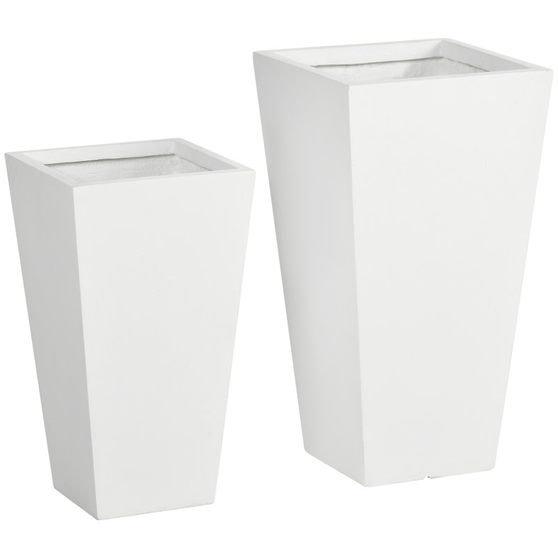 Audene Ceramic Pot Planter, White