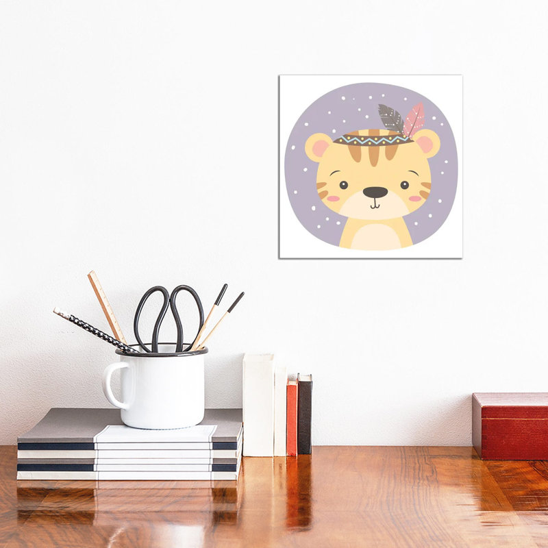 Tiger For Children's Room by Art Mirano - Wrapped Canvas Print, 30.48cm H x 30.48cm W x 1.91cm D