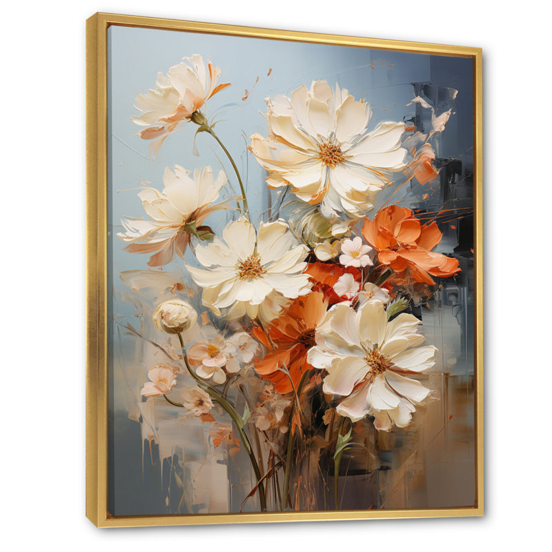 Impression romantique sur toile Caylim, H 32 po x l 24 po x P 1 po, Cadre flottant doré