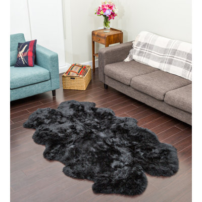 Tapis intérieur/extérieur noir nouvelle-zélande Roxanna