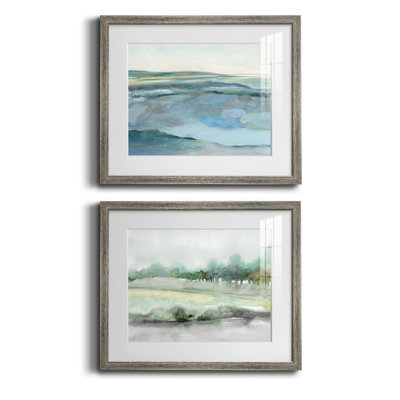 Marée basse - reproduction encadrée de qualité supérieure - prête à être accrochée