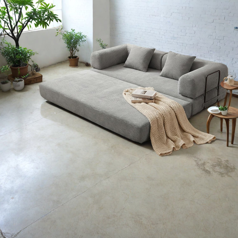 Extendable Sofas, Corduroy Foam Modern Sleeper For Small Home Spaces
