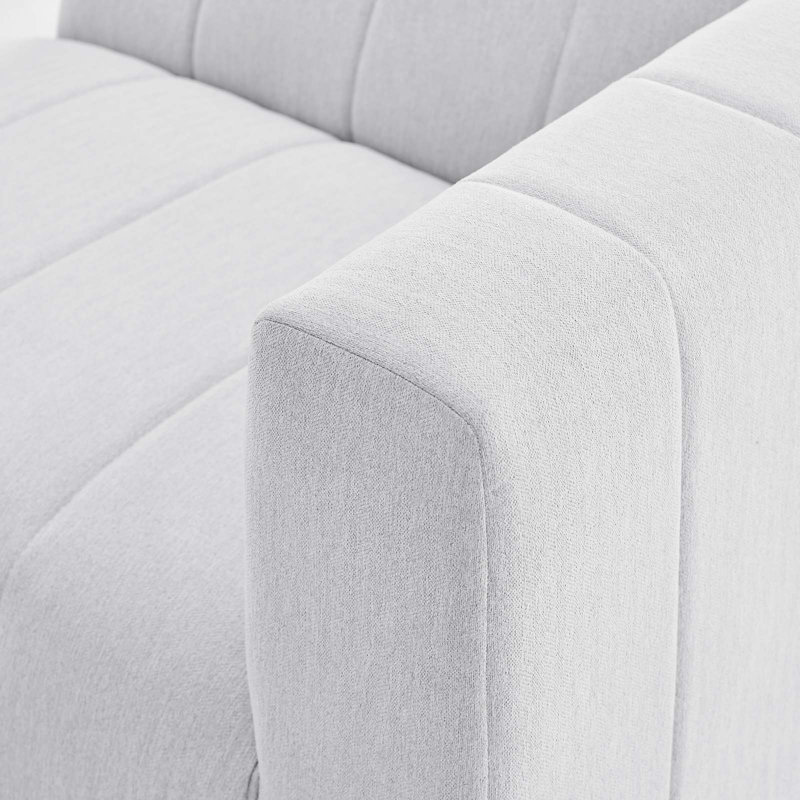 Canapé modulaire rembourré 5 pièces Bartlett, 100 % polyester ivoire