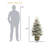 4.5' Pre-Lit Pine Tree