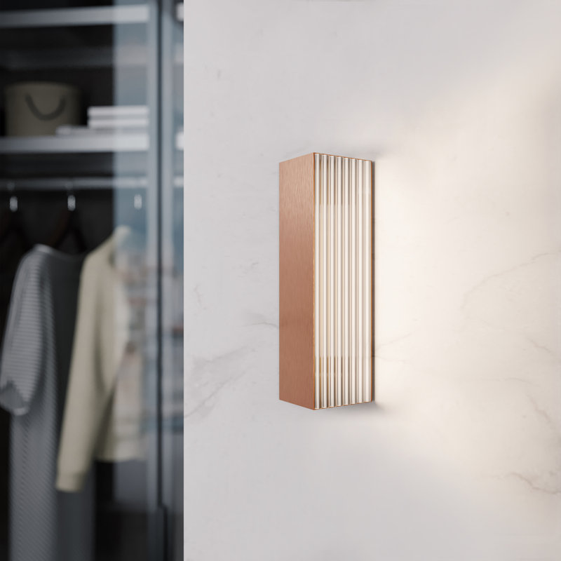 Stick Ap Medium L.60, Satin Copper, 11.8" H x 4.7" W x 4.7" D