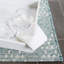 Sunset Power Loom 85% Polypropylene/15% Polyester Geometric Area Rug in Aqua / Beige-1344786736