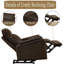 Fauteuil inclinable électrique avec port de charge USB, fauteuil simple en tissu avec moteur à mouvement-14757228