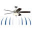 Ventilateur de plafond d'intérieur de 52 pouces de luxe avec ensemble de lumières DEL et chaînes à tirer Aire - nickel brossé avec pales réversibles cerisier / noyer foncé-21226950