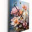 Horloge murale surdimensionnée avec pivoines roses II-463066782