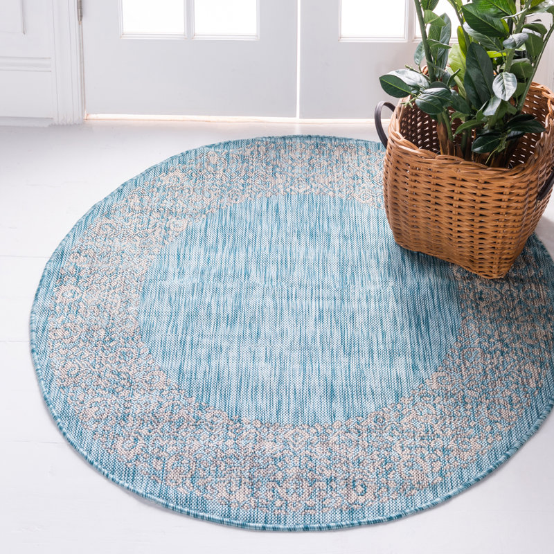 Tapis oriental clair Kason, Rond 4 pi 1 po