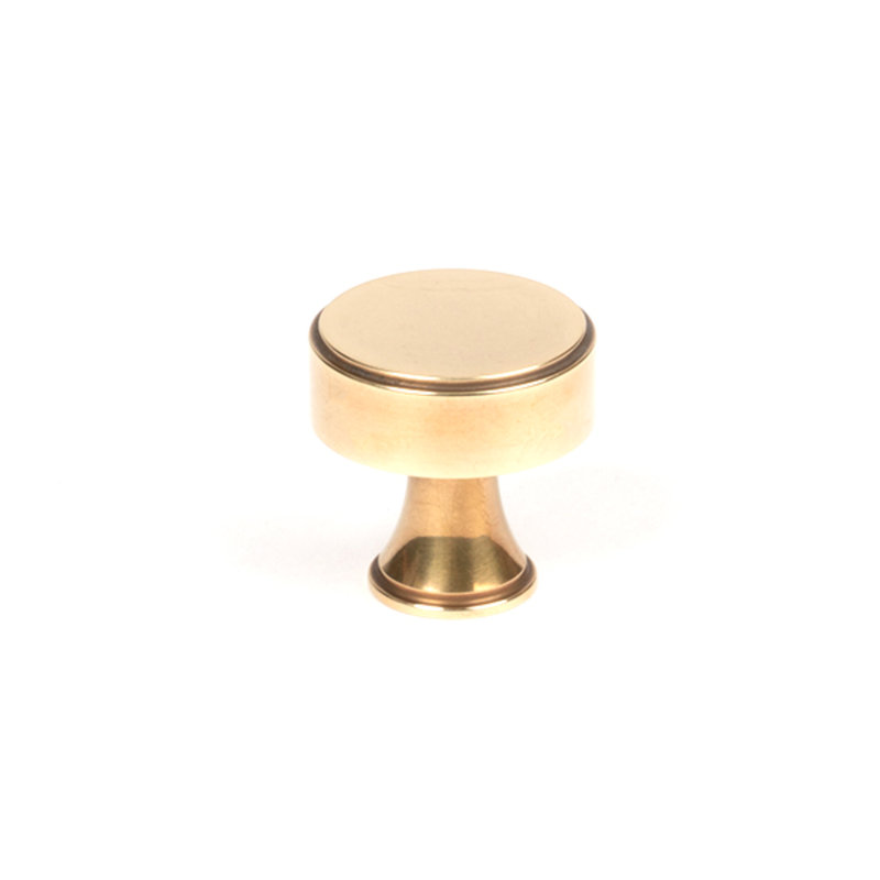 Matt Black Scully Cabinet Knob - 38Mm, 2.5 cm, Aged Brass