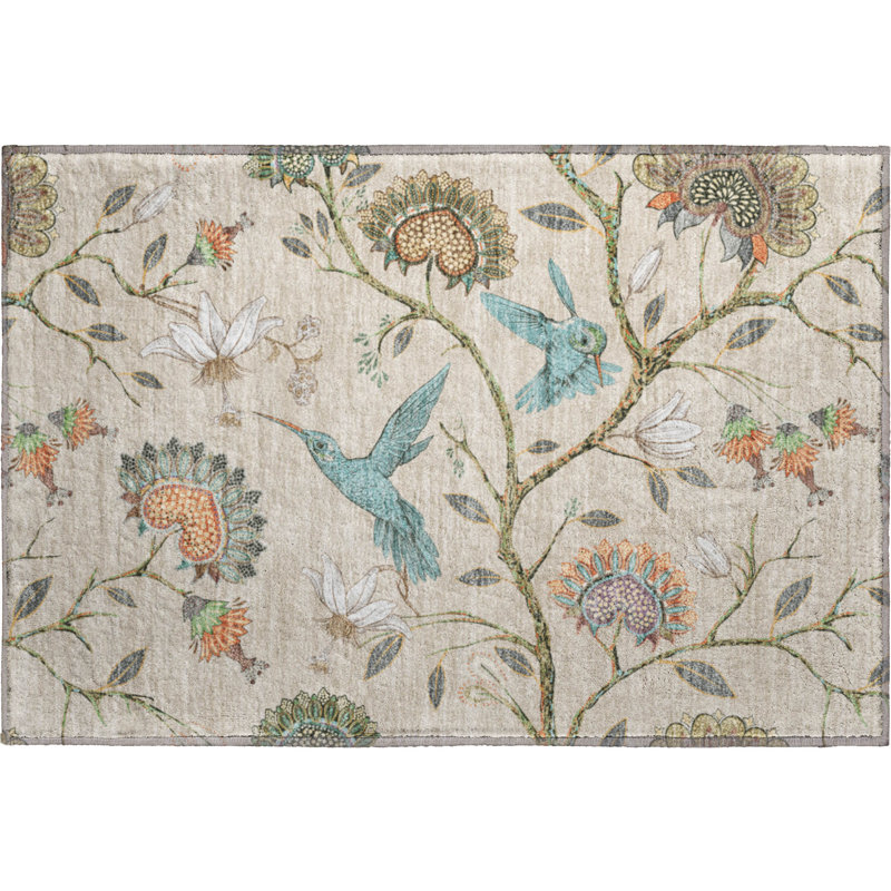 Cerrito Premium Machine Washable Cerrito AMF174 Beige Rug, Rectangle 1'8" x 2'6"