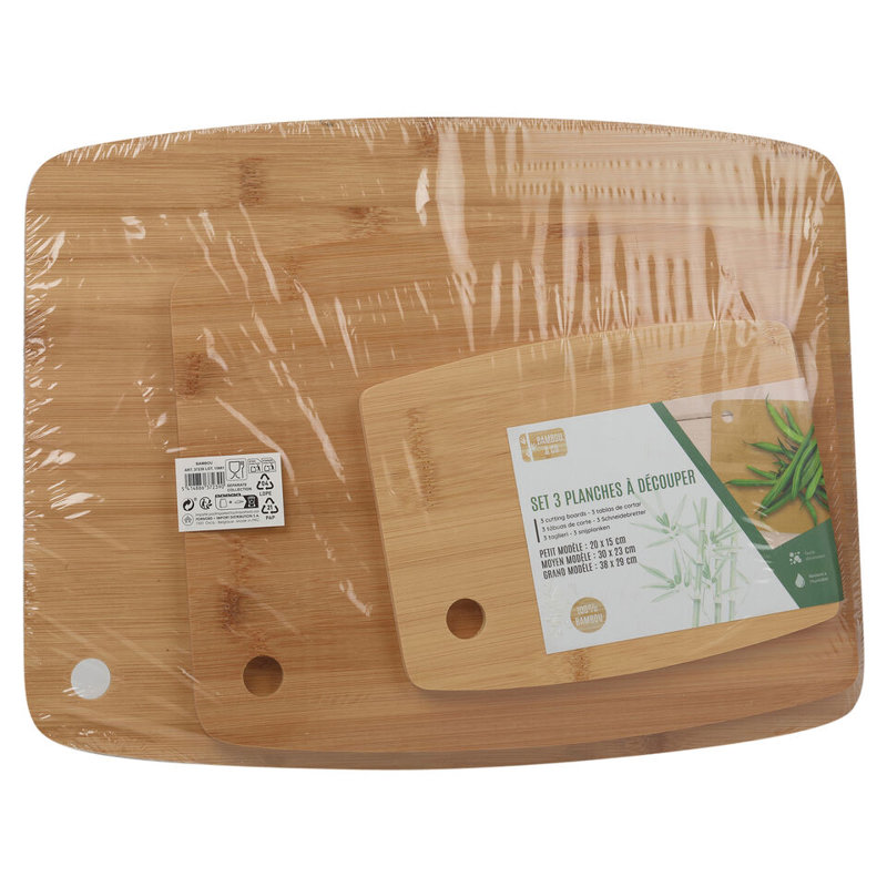 Antiochos 3-Piece Bamboo Cutting Board Set