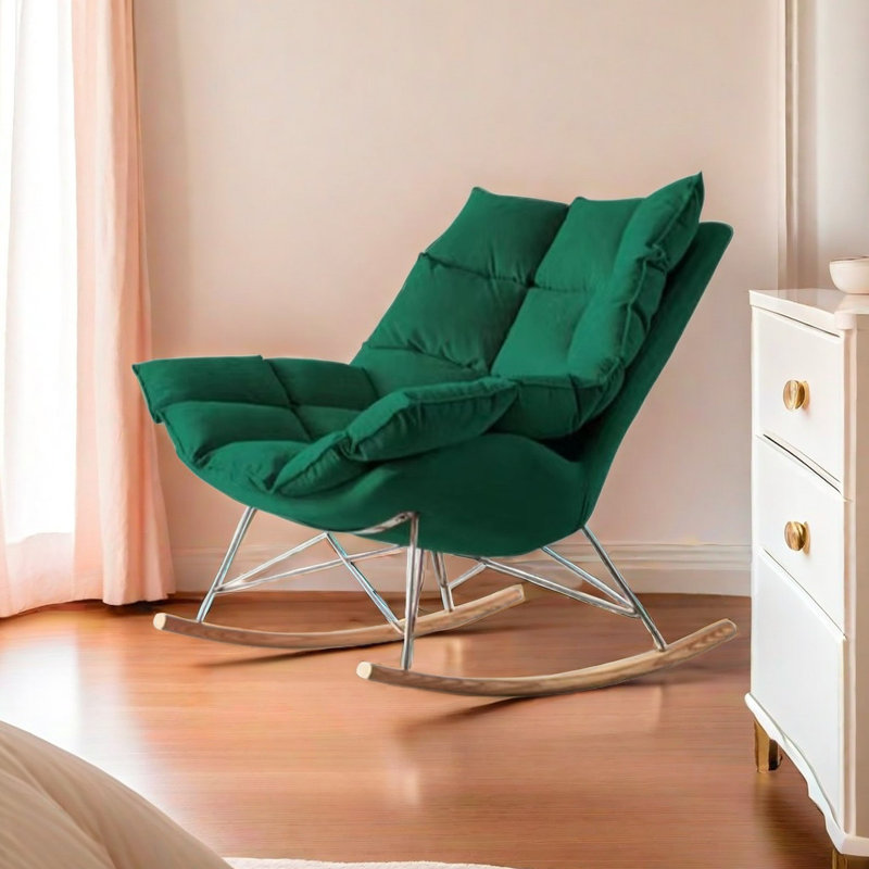 Chaise berçante créative et décontractée, Vert