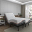 Lit réglable avec matelas hybride de 12 po, massage, télécommande sans fil, contrôle des applications, gravité zéro, éclairage sous le lit, ports USB et de type C des deux côtés-91376033-137528166