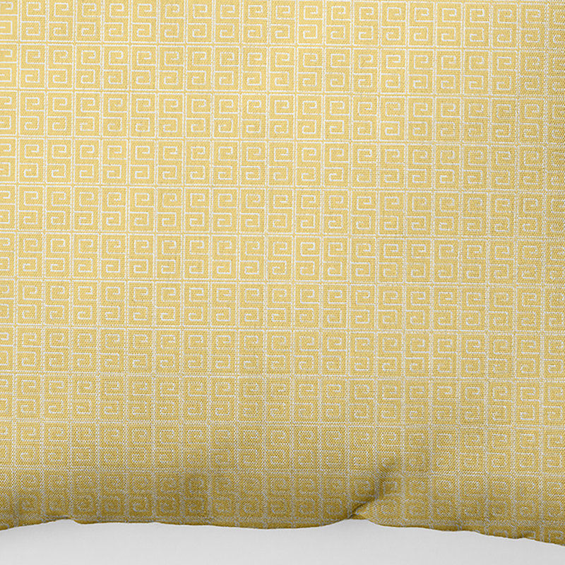 Geometric Reversible Throw Pillow, 16" H x 16" W, Lemon/White
