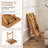  2 PCS Outdoor Folding Side Table Acacia Wood End Table Square Patio Bistro Table-1608989969