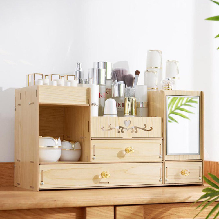 Makeup Organizer Red Barrel Studio Finish: Beige