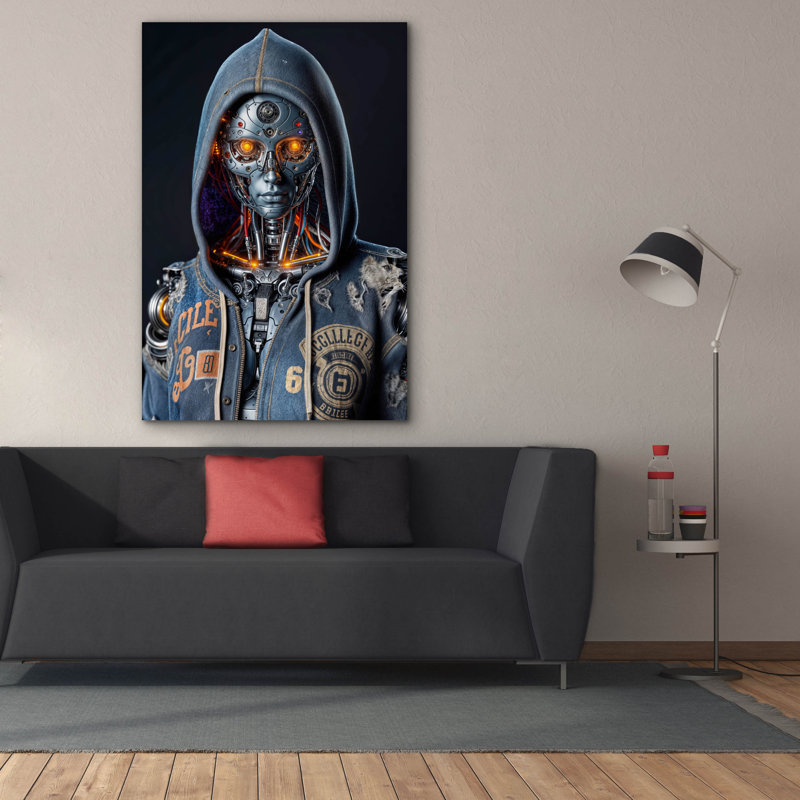  «Cyber Student 4» par Rey Klimt, art mural sur toile, 18 po x 26 po, H 60 po x l 40 po