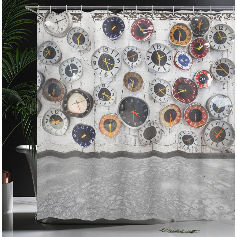 Shower Curtain with Hooks Included, 84" H x 69" W