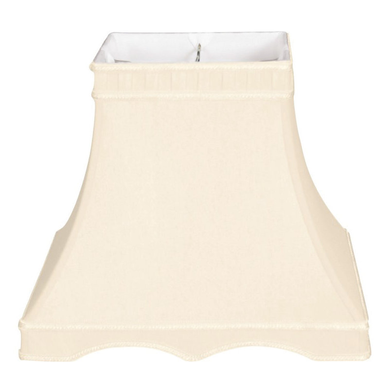Abat-jour cloche en soie / shantung (araignée), H 10,5 po x l 10 po x P 10 po, Coquille d'oeuf