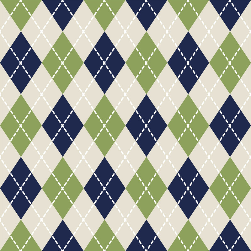 Panneau de papier peint adhésif amovible Kenner, Vert, L 126 po x l 24 po