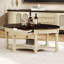 Table basse ovale avec tiroir et tablette de rangement, table d'appoint pour le salon-114224065