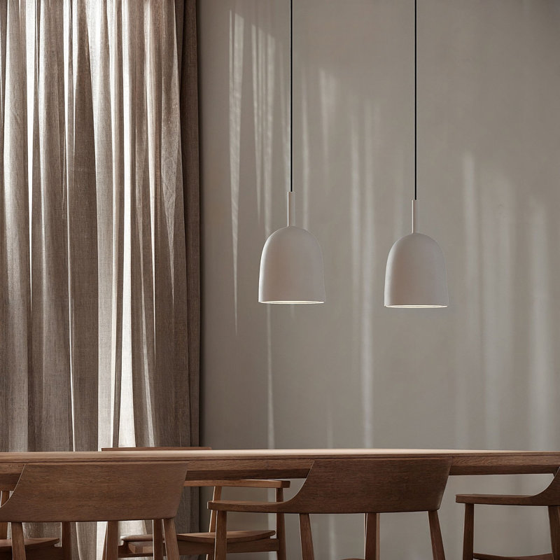 Vessel Pendant Light, Stone, 18.5'' H x 9'' W x 9'' D, Black