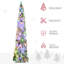 7ft Tall Prelit Pencil Artificial Christmas Tree-1160882500