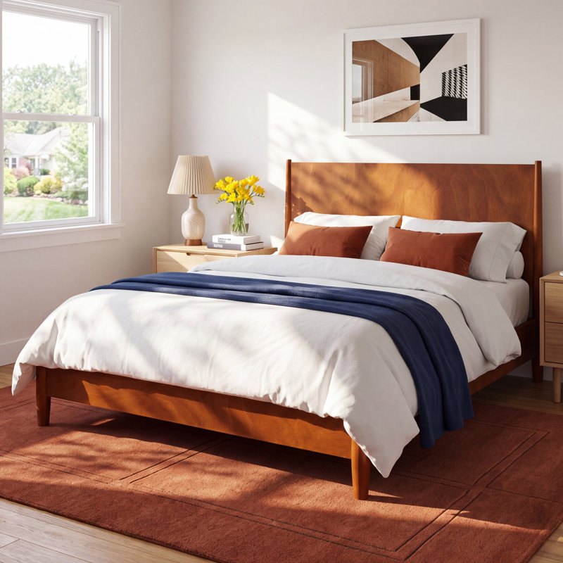 Williams Low Profile Standard Bed, Queen, Chestnut