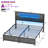 Kalder Bed Frame with LED Light and Charging Station, Metal Frame with Storage Headboard, Large Storage Space, No Spring Box Needed-1849033318-1849033319