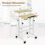 Bureau mobile à hauteur ajustable avec roulettes-87145991