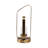 Decorative Sculptural Metal Candle Holder for Tabletop Accent - Modern Pillar Candlestick Holder for Entryway or Console Decor-501460904-501460905