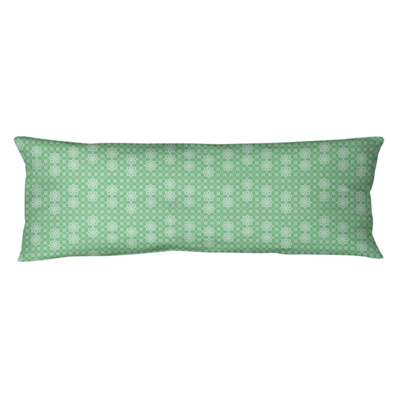 Coussin lombaire en treillis, Vert, Bourre en polyester, Microfibre