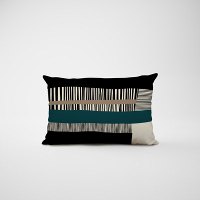 Housse et insert de coussin rectangulaire intérieur / extérieur en polyester / mélange de polyester Chamu