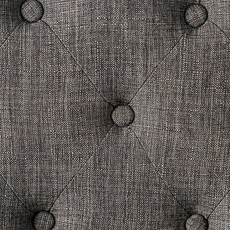 Ensemble de 2 chaises de salle à manger avec dossier capitonné, Gris