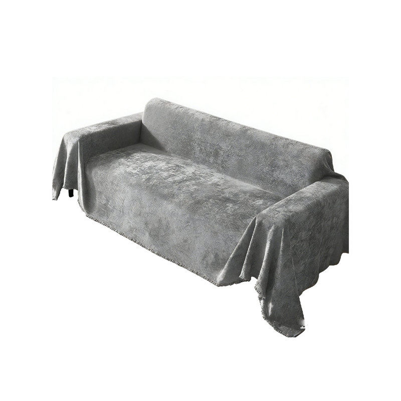 Chenille Box Cushion Sofa Slipcover