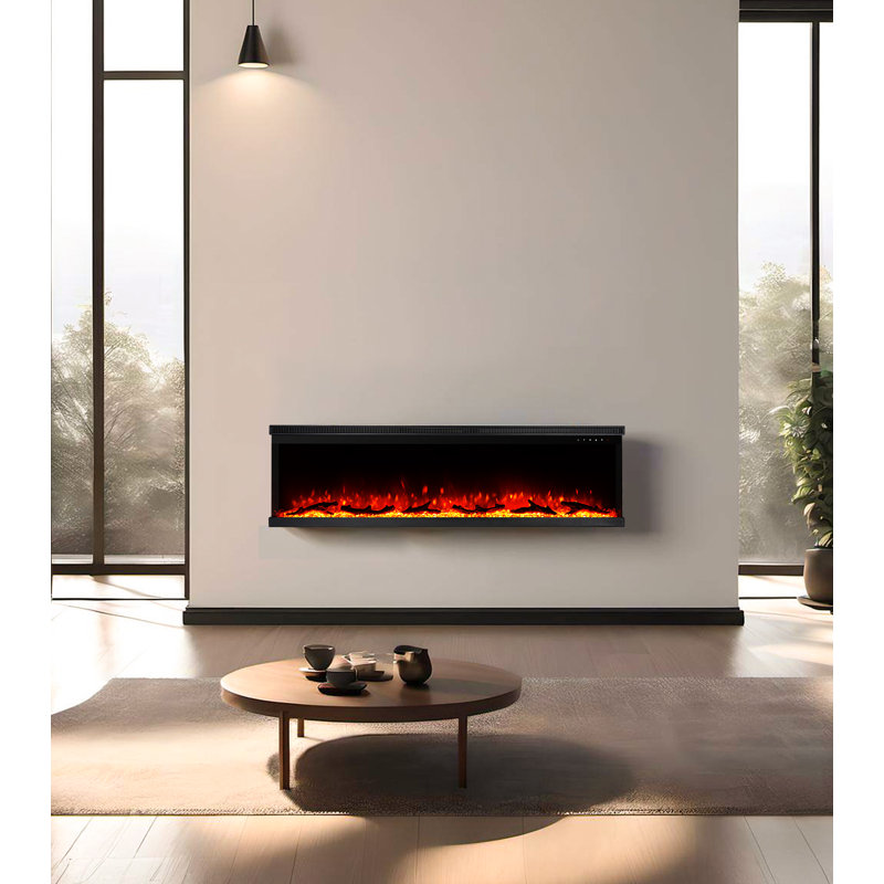 Flint Belfry Heating 3-Sided Luxury Electric Fire, 44cm H x 153cm W x 20cm D