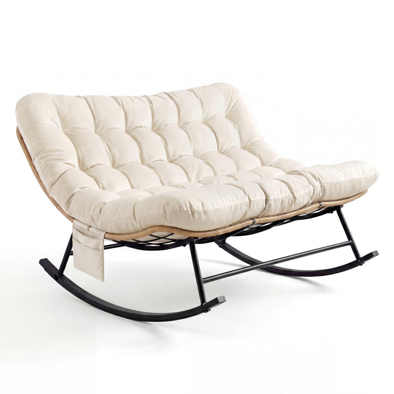 Chaise berçante Patikuin, Beige