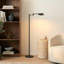 Lampe sur pied à rallonge industrielle noire 53 po avec abat-jour en métal Leaf-119216545