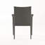 Ensemble de salle à manger d'extérieur en rotin avec 4 chaises, gris