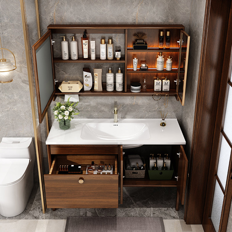 Retro high-end and simple bathroom cabinet