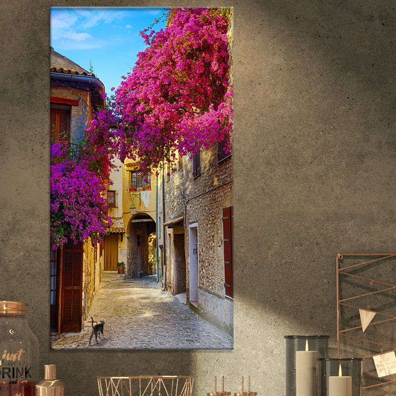 Paysage, vieille ville, Provence, photographie sur toile - Magnifique vieille ville, H 32 po x l 16 po x P 1 po
