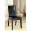 Ensemble de 2 chaises d'appoint de salle à manger transitionnelles, dossier incurvé cerise brun foncé, siège en similicuir rembourré espresso
