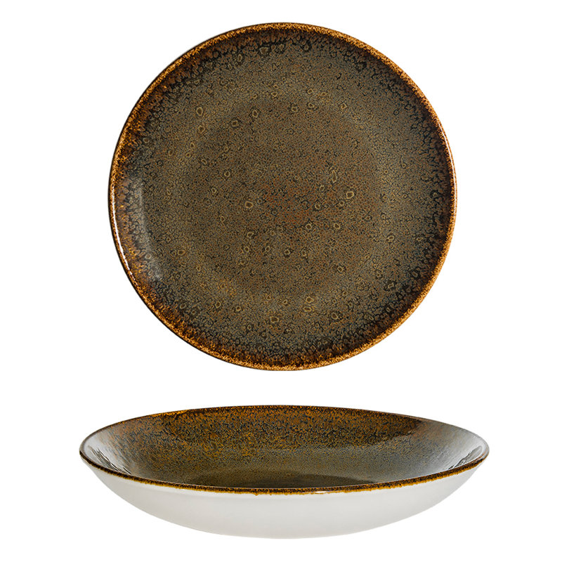 57 oz. Bol à manger bas, Marron