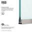 Paroi de douche fixe sans cadre de l 34 po x H 74 po avec verre de 3/8 po Zenith-99084463