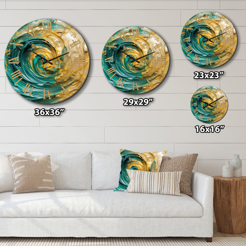 Horloge murale Golden Ocean, Grand