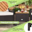 3 Pieces Patio Rattan Furniture Set with Removable Cushions