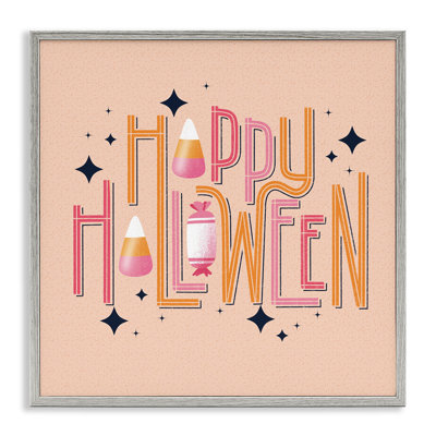Joyeux Halloween avec bonbons, estampe numérique, design par Sarah Hickman